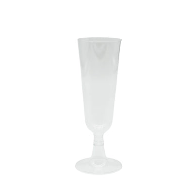 Two-Piece Plastic Champagne Flutes 100ml