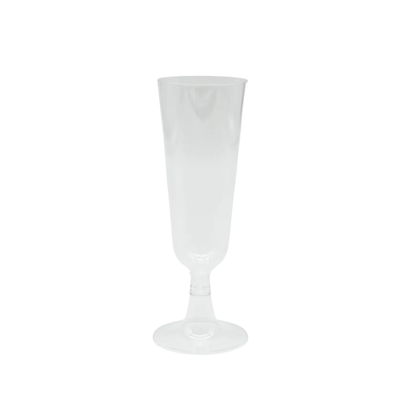 Two-Piece Plastic Champagne Flutes 100ml