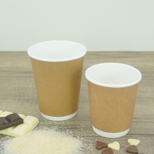 8oz Kraft Double Wall Brown Paper Cups