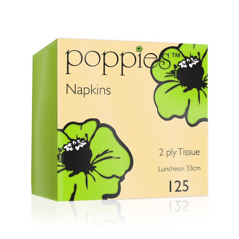Lime Green Paper Napkins 33cm 2ply