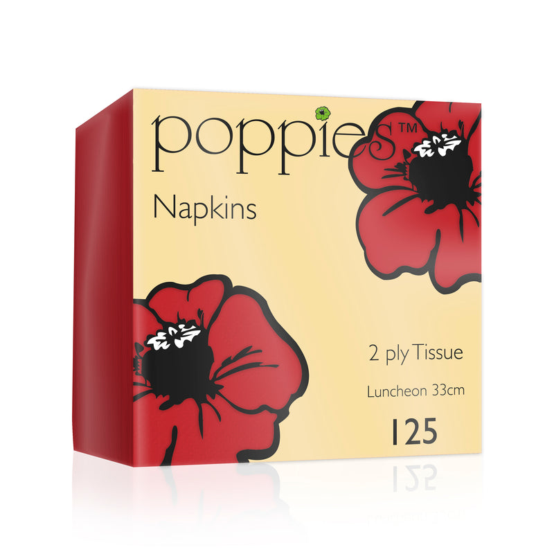 33cm Bright Red Paper Napkins