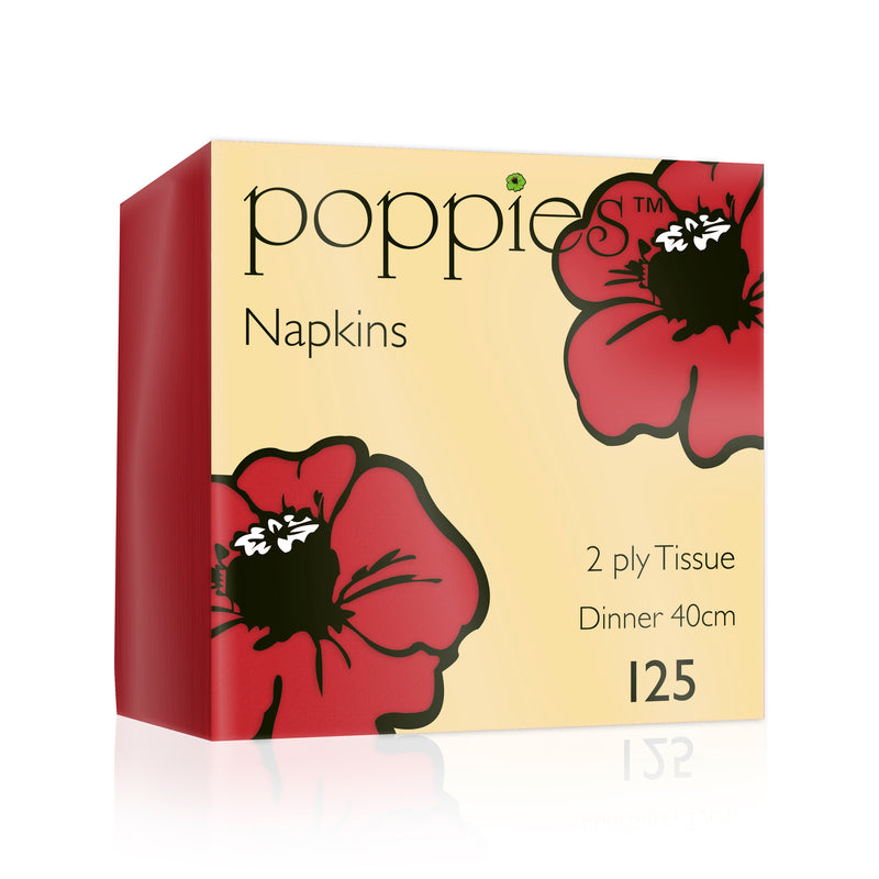 40cm Bright Red Paper Serviettes