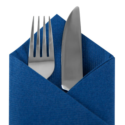 40cm 4Ply 8 Fold Dark Blue Tablin Airlaid Paper Napkins