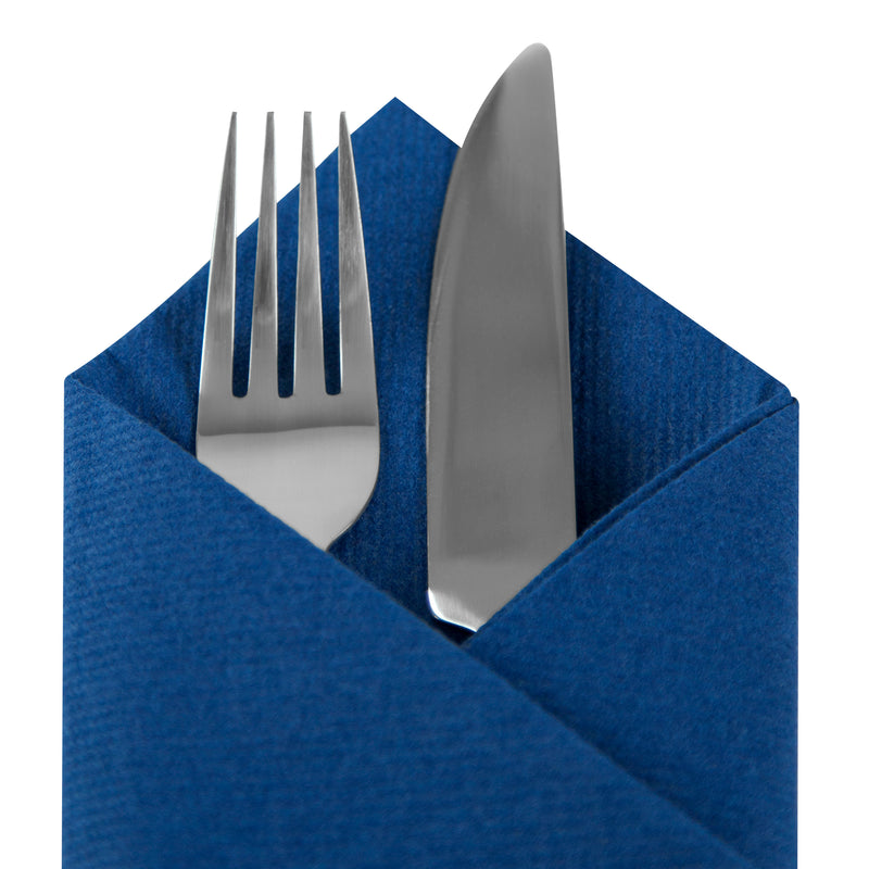 40cm 4Ply 8 Fold Dark Blue Tablin Airlaid Paper Napkins