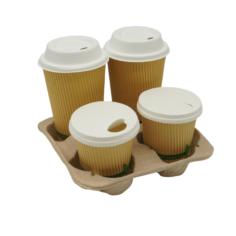 Pulp Fibre 4 Cup Carrier