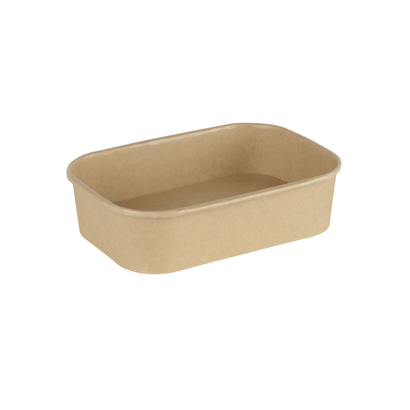 500ml Small Rectangle Kraft Salad Bowls