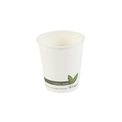 6oz Biodegradable Flat White Paper Cups