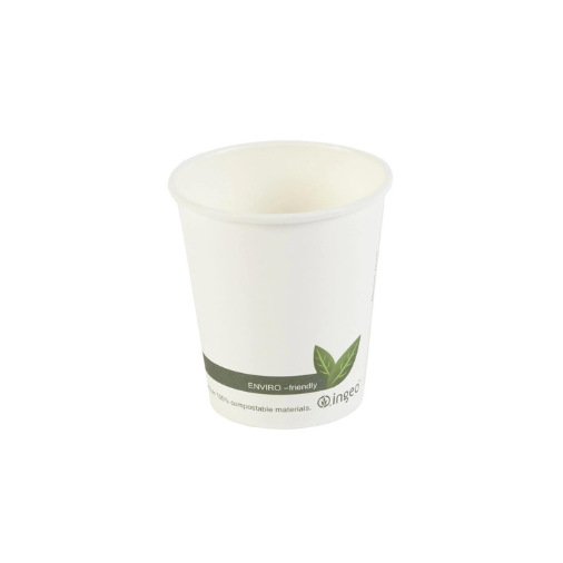 6oz Biodegradable Flat White Paper Cups