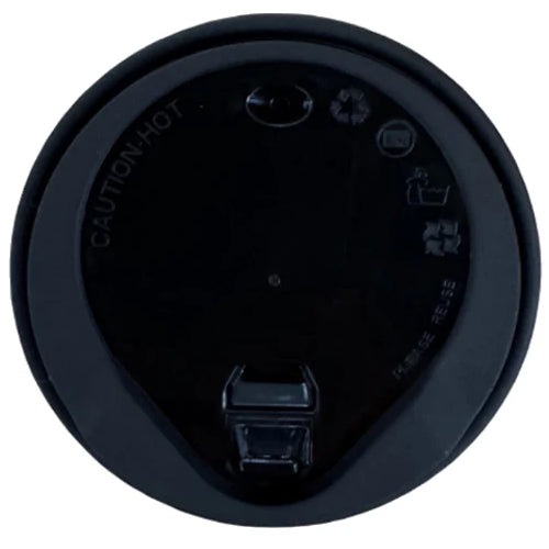 Black Tab Lids For 10-16oz Coffee Cups