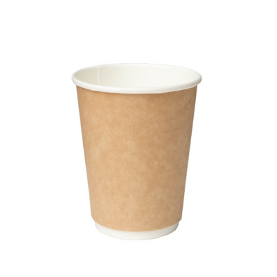 8oz Kraft Double Wall Brown Paper Cups