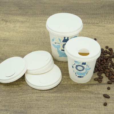 8oz Aqueous Paper Coffee Cup Lids