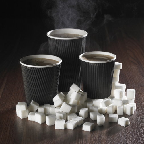 8oz Black Ripple Cups