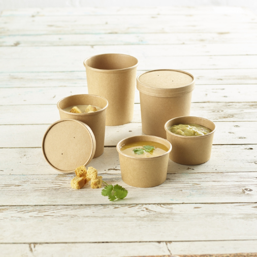 32oz Heavy Duty Brown Kraft Deli Soup Cups