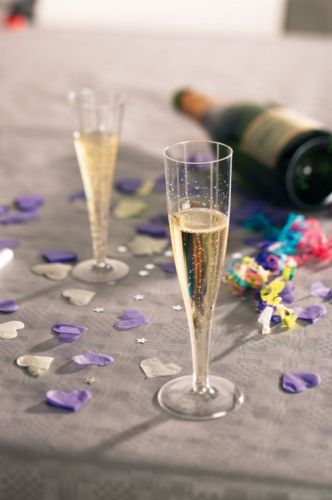 Large Plastic Champagne Flutes 170ml
