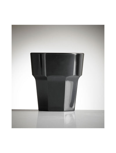 ELITE 9oz Black Polycarbonate Plastic Whisky Glasses