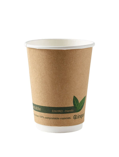 12oz PLA Double Wall Brown Paper Cups