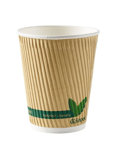 12oz Compostable / Biodegradable Insulated Ripple Cups