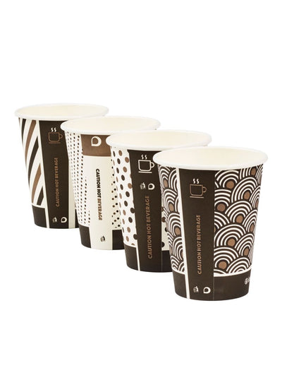 12oz Bamboo Mixed Compostable Paper Cups