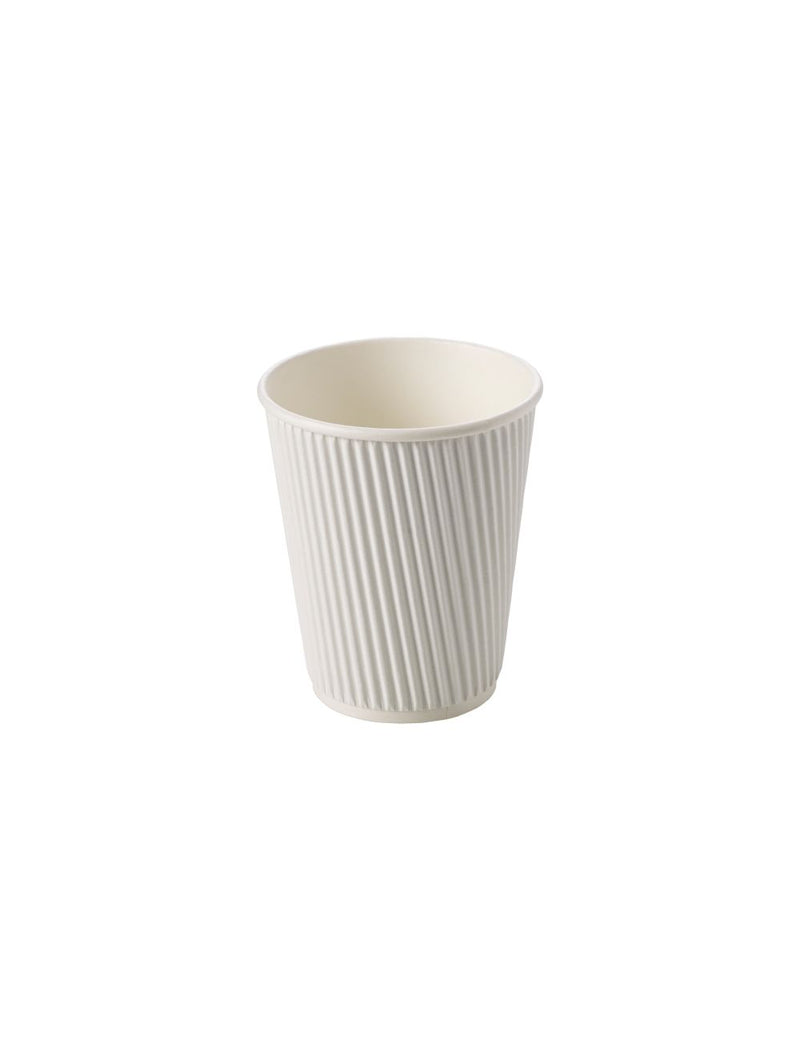 12oz White Ripple Takeaway Cups