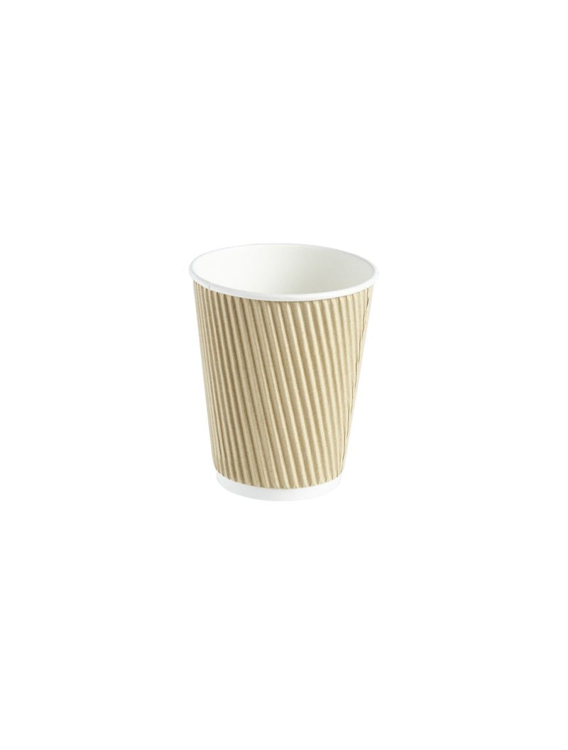 12oz Kraft Ripple Cups