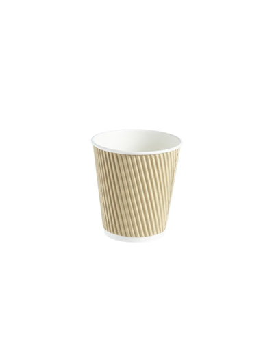 12oz Squat Kraft Ripple Insulated Cups