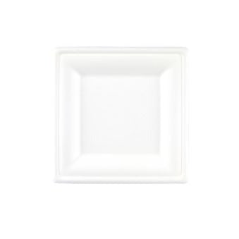 20cm Bagasse Square Biodegradable Plates