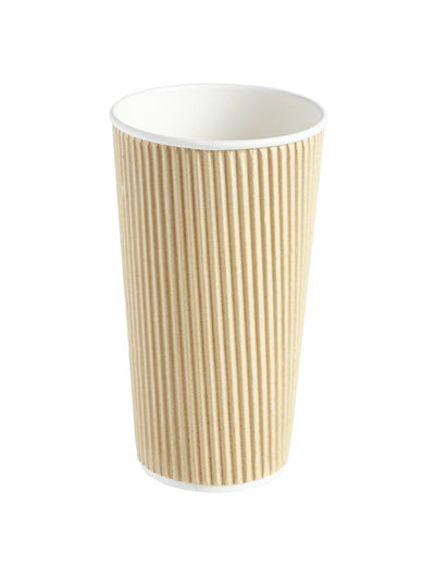 20oz Kraft Ripple Takeaway Cups