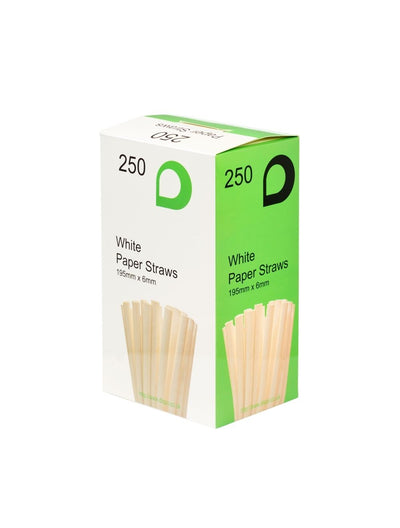 White Paper Straws - Biodegradable / Compostable