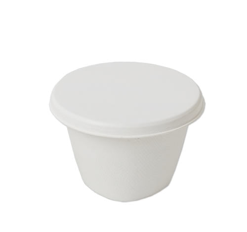 2oz Bagasse Sauce Pots And Lids