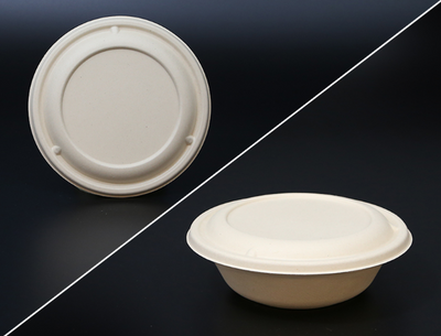 32oz Bagasse Round Biodegradable Bowl Lids