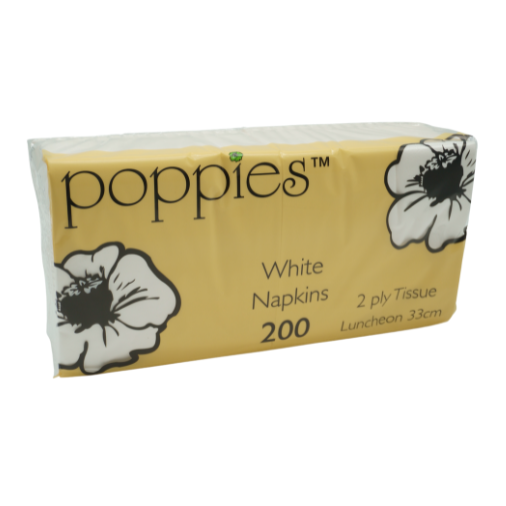 33cm White Luncheon Napkins 2 Ply (Pack 200)