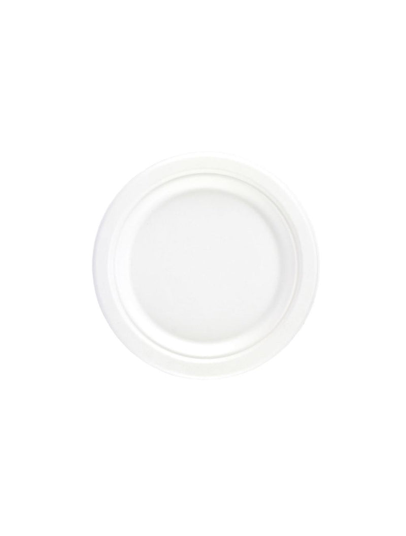 6" Bagasse Round Biodegradable Plates
