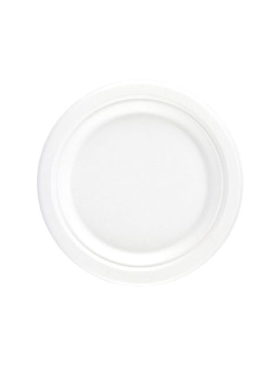 7" Bagasse Round Biodegradable Plates