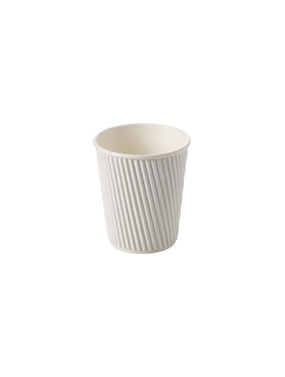 8oz White Ripple Takeaway Cups