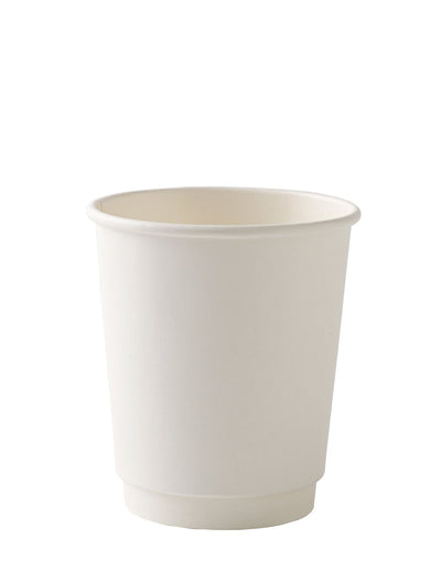 8oz White Double Wall Insulated Paper Cups