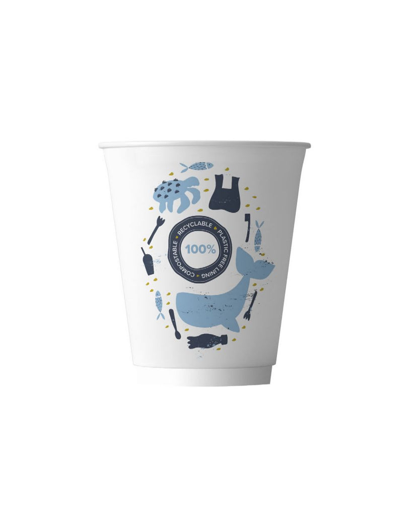 8oz Double Wall Compostable Aqueous Cups