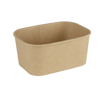 Large Rectangle Kraft Salad Bowls