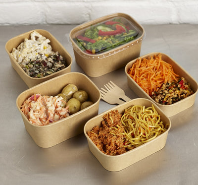 Rectangle Kraft Salad Bowls Group