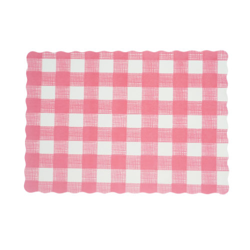Red Gingham Paper Placemats