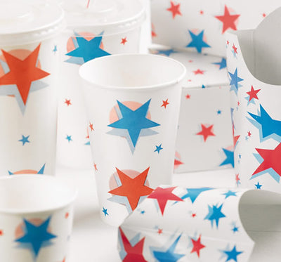Star Design Paper Cups