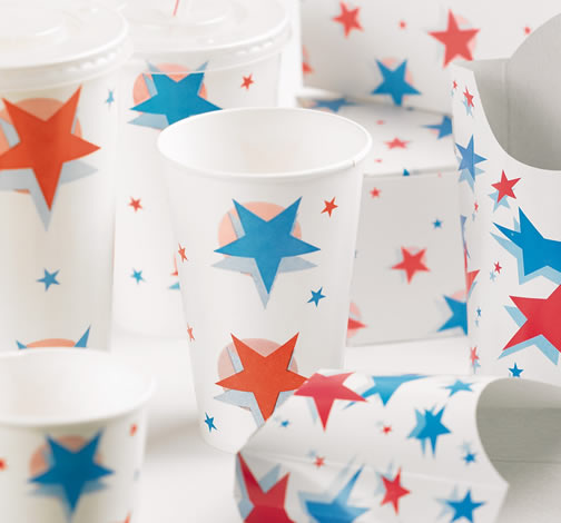 Star Design Paper Cups