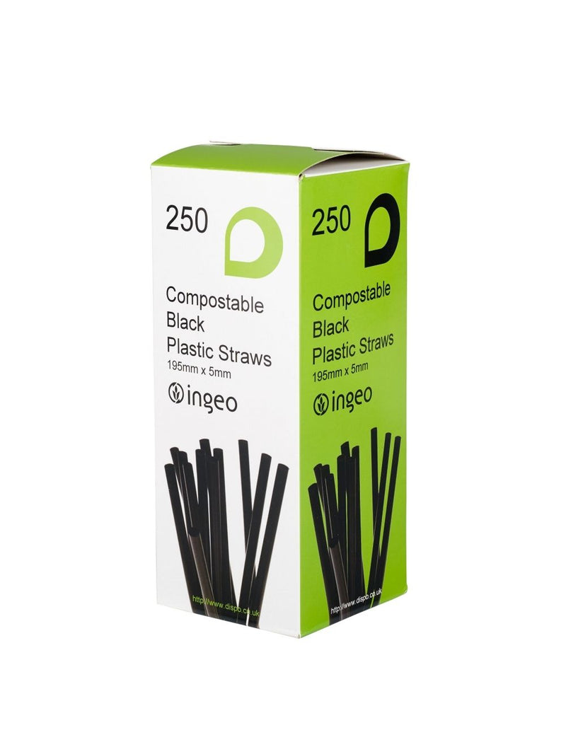 5mm Black PLA Biodegradable Straws