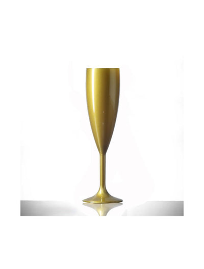 ELITE 6.6oz Gold Polycarbonate Champagne Flutes