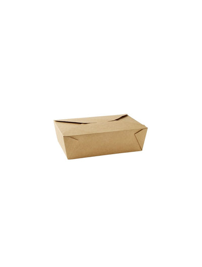 No 3 Dispopak Brown Leak-Proof Food Cartons (69oz)
