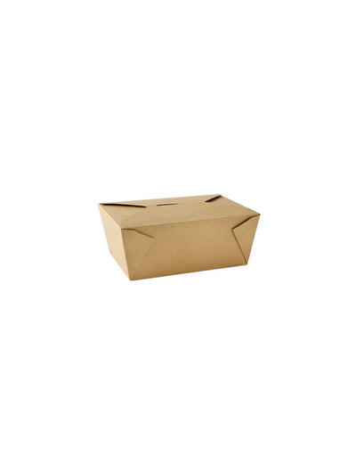 No 4 Dispopak Brown Leak-Proof Food Cartons (98oz)