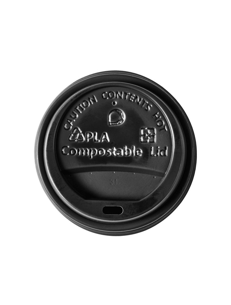Black cPLA Biodegradable Ultimate Sip Lids
