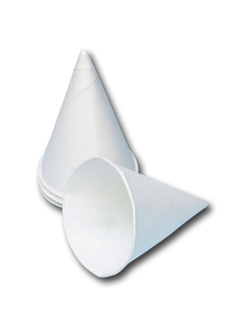 4oz Biodegradable Paper Water Cones