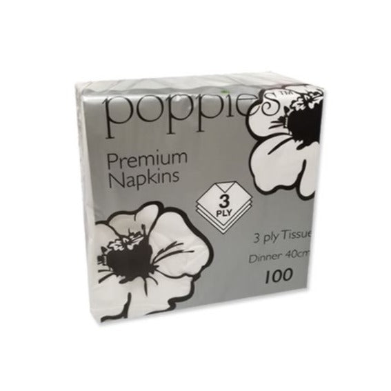 3-Ply Premium White Paper Serviettes